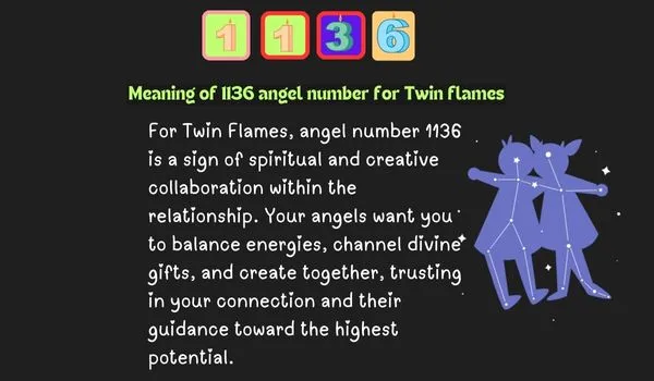 Meaning of 1136 angel number related to twin flame